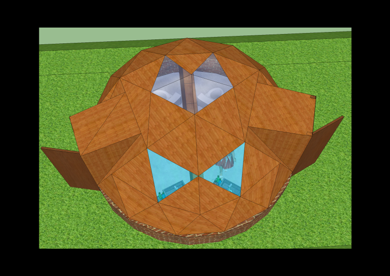 CONSTRUCCION DOMO GEODESICO BAMBU BANO GUATEMALA